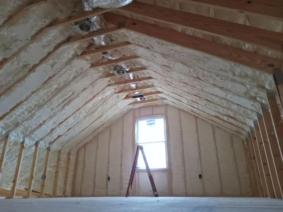 Spray foam roofing application for Crawl Space Insulation project in University Heights